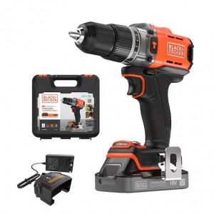 BLACK & DECKER  ΚΡΟΥΣΤΙΚΟ ΔΡΑΠΑΝΟΚΑΤΣΑΒΙΔΟ ΜΠΑΤΑΡΙΑΣ 18V 2 ΤΑΧΥΤΗΤΩΝ (BCD383D1XK-QW)