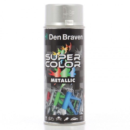 Den Braven Super Color Metallic Silver 400ml Σπρέι τεχνικά