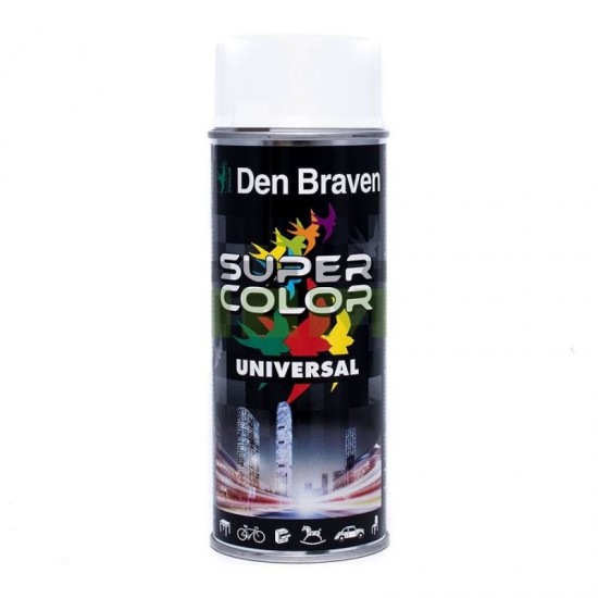 Den Braven Super Color White Γυαλιστερό 400ml Σπρέι χρωμάτων