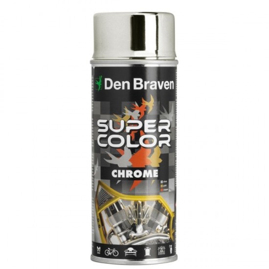 Den Braven Super Color Chrome Silver (43800003) 400ml Σπρέι χρωμάτων