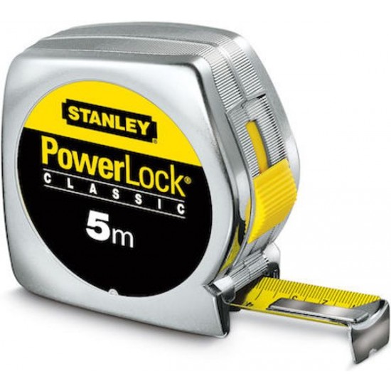 STANLEY POWERLOCK ΜΕΤΡΟ ΜΕ ΚΕΛΥΦΟΣ ABS 5m (0-33-195) Οργανα μέτρησης