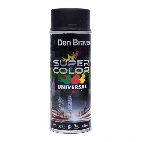 Den Braven Super Color Black Ματ 400ml Σπρέι χρωμάτων