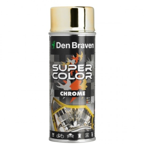 Den Braven Super Color Chrome Gold (43800001) 400ml Σπρέι χρωμάτων